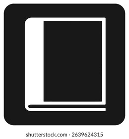 Simple black and white book icon graphic design