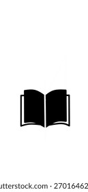 simple black and white book vector