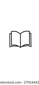 vetor de livro simples em preto e branco