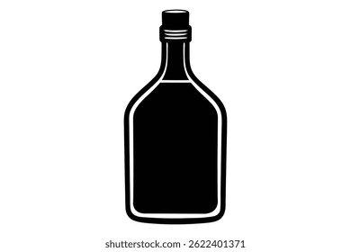 Simple black and white bottle icon.
