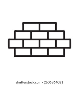 Simple Black and White Brick Wall Illustration, Brick Wall icon	