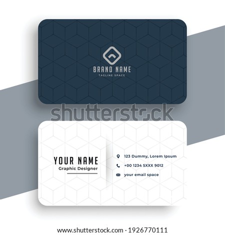simple black and white business card design