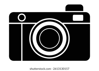 Simple Black and White Camera Icon