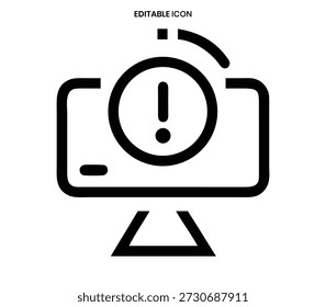 A simple black and white camera icon with an exclamation mark indicating a warning or error.