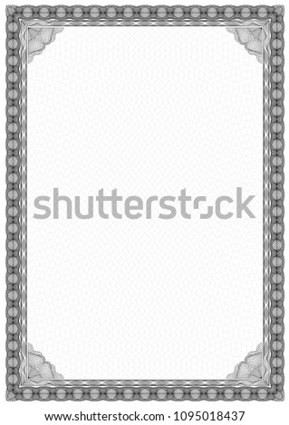 simple black white certificate frame border stock vector royalty white certificate frame