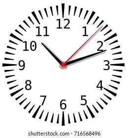 Simple black and white clock forty-seventh edition