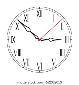 Simple black and white clock fourteenth edition