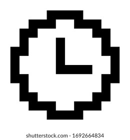 Simple black and white clock icon