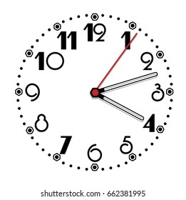 Simple black and white clock tithing edition