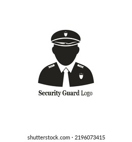simple black and white color security and escort logo
