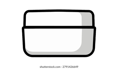 A simple black and white container