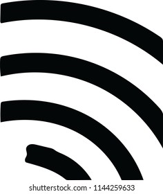 Simple black white curve lines vector in modern style