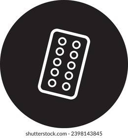 A simple black and white design.