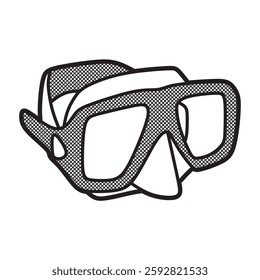 simple black and white diving goggles