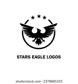 simple black and white eagle logo