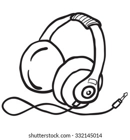 simple black and white earphones