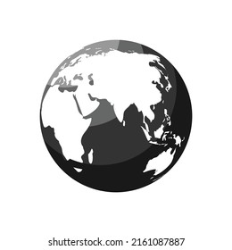 Vector de tierra simple en blanco y negro