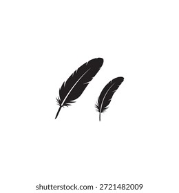 Pluma simple en blanco y negro