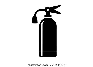 Simple black and white fire extinguisher icon.