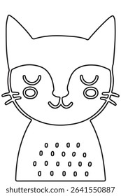 Simple black and white fox illustration for children's coloring activity. Perfect for preschool, kindergarten, or home learning use. Fun and easy to color.