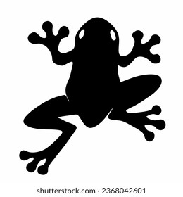 simple black and white frog design