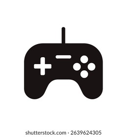 Simple black and white game controller icon design