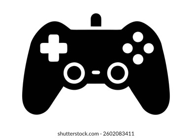 Simple Black and White Gaming Controller Icon