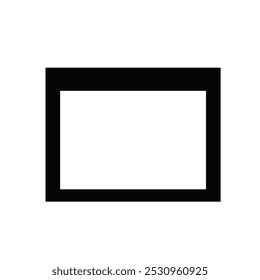 A simple black and white geometric design featuring a bold black square.