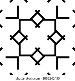 Simple black and white geometric texture, monochrome illustration. Design element for prints