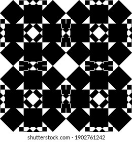 Simple black and white geometric texture, monochrome illustration. Design element for prints