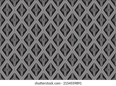 Simple Black And White Geometric Texture Seamless Vector Pattern Black And White Illustration On Mesh, Mesh, Tissue Structure Limitless Abstract Background Design Components For Print, Textile