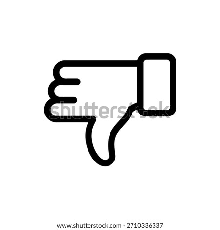 A Simple Black and White Graphic Illustration of a Thumbs Down Symbol
