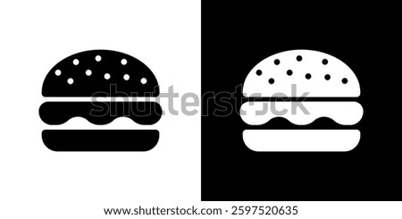 Simple Black and White Hamburger Icon