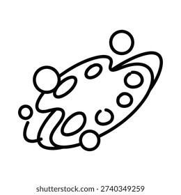 Simple black and white hand-drawn UFO sketch with clean lines, ideal for sci-fi, alien, or space-themed designs and projects.