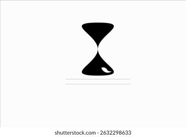 a simple black and white hourglass vector