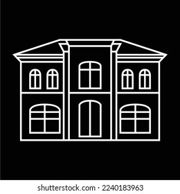 simple black and white house, suitable for everything related to property