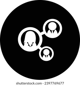A simple black and white icon design.
