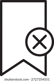 Un simple ícono en blanco y negro con un Anuncio de cinta con un símbolo circular que contiene una X marcada a través de él