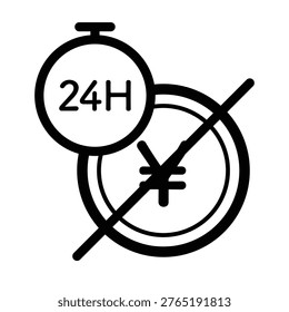 A simple black and white icon representing No Money Day