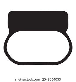 simple black and white icon of round cosmetic jar for cream, for various posters and designs