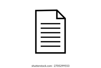 Simple black and white icon showing a document or written page.