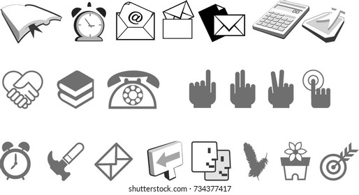 Simple black and white icon vector 