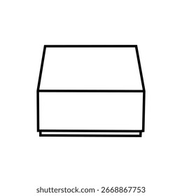 Simple ilustración en blanco y negro de una caja