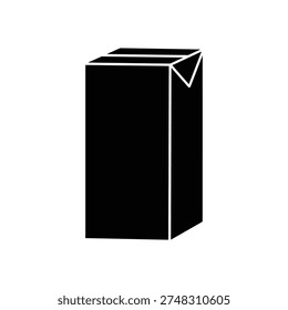 Simple black and white illustration of a gable top carton