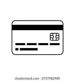 Simple black and white illustration of a generic credit card design