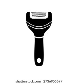 Simple black and white illustration of a lint roller for cleaning clothes and fabrics.