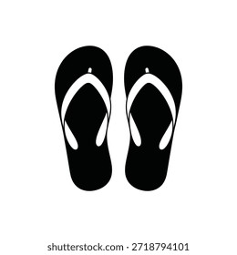 Una simple ilustración en blanco y negro de un par de chanclas