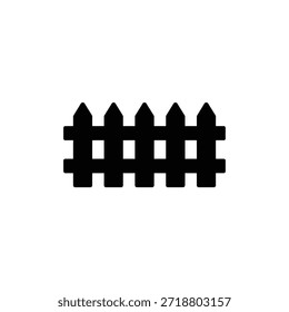 Simple black and white illustration of a picket fence design