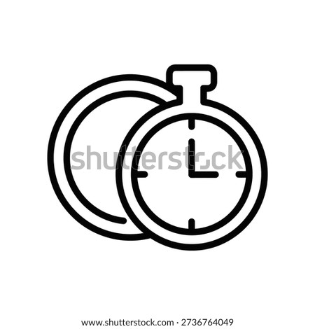 Simple black and white illustration of a stopwatch symbolizing time and urgency