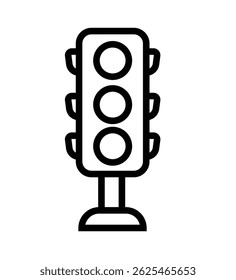 eine einfache schwarz-weiße Illustration eines Ampelmikrofons Symbol auf Internet-Taste